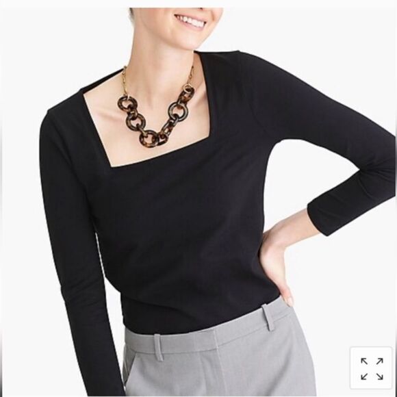 Jcrew black long sleeve t shirt size xs - Picture 1 of 2